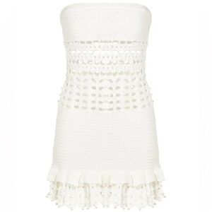 Retrofete Vali Crochet and Pearl Mini Dress